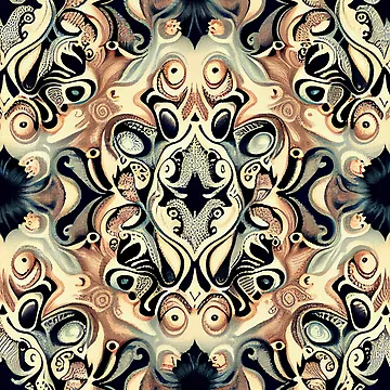 Vorschaubild zum Design Mystical Muted Eclectic Pattern Digital Painting von CodeAndColors