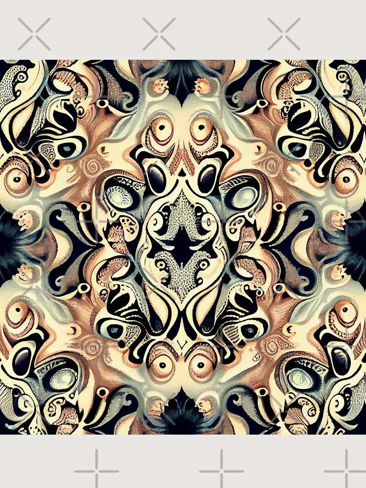 Thumbnail 6 von 6, Premium Oversized Pullover, Mystical Muted Eclectic Pattern Digital Painting designt und verkauft von CodeAndColors.