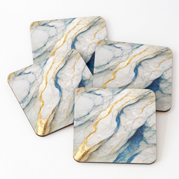 Item preview,   Liquid Gem Soft Ice Gray And Blue And Gold Luxury Gem Paint Marble Texture designed and sold by MysticMarble.