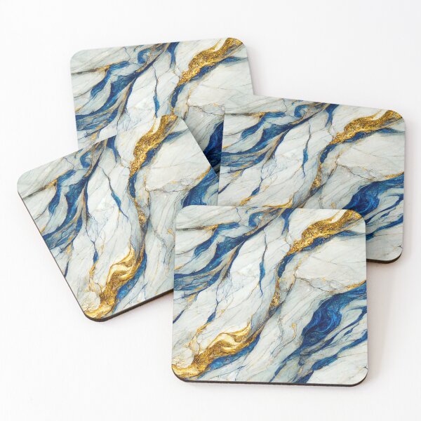 Item preview,  Liquid Gem Soft Ice Gray And Blue And Gold Luxury Crystal Paint Marble Texture designed and sold by MysticMarble.