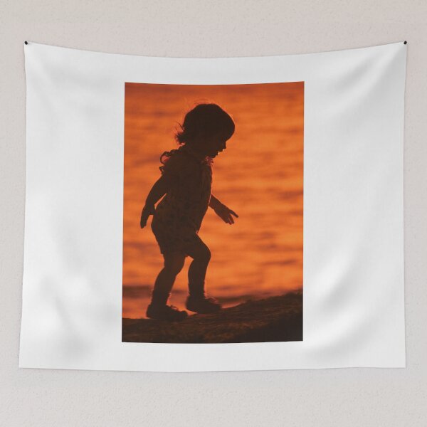 Item preview, Young Girl Playing on the Beach at Sunset designed and sold by Jeff Goulden Photography.