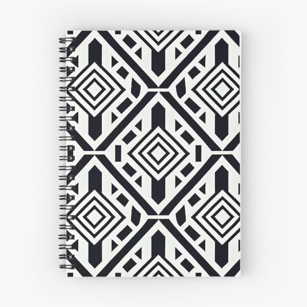 Aperçu de l'œuvre Bright Black and White Tribal Aesthetic Pattern Digital Painting créée et vendue par CodeAndColors.