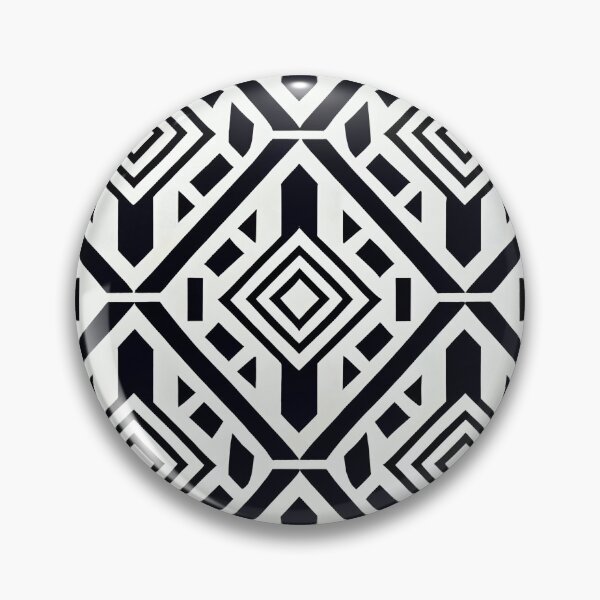Artikelvorschau, Bright Black and White Tribal Aesthetic Pattern Digital Painting entworfen und verkauft von CodeAndColors.