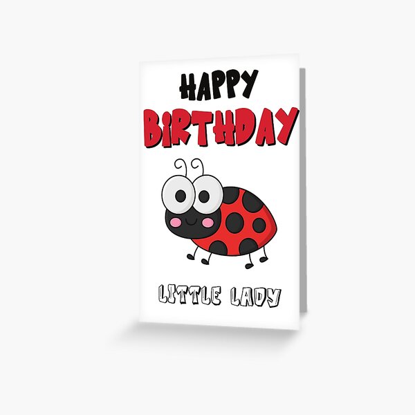 Item preview, Happy Birthday Little Lady!! Funny Ladybird Birthday Pun designed and sold by JuxtaJoy Studios.