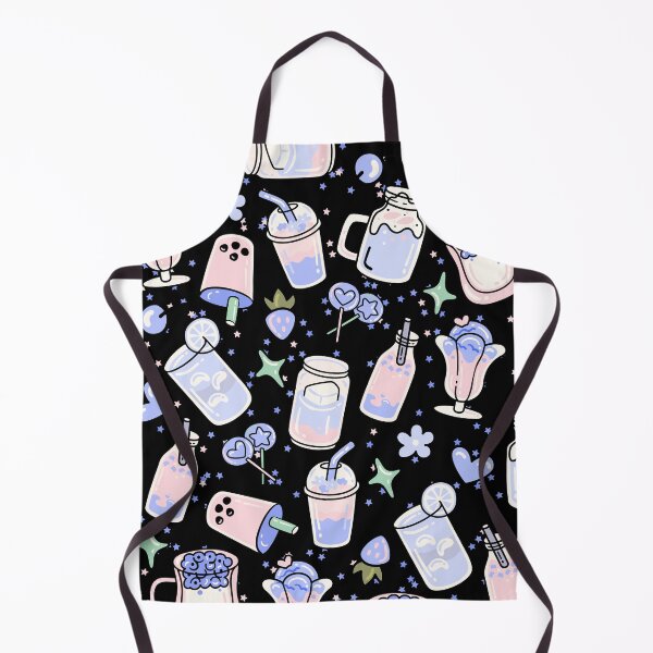 Item preview, Cute Doodled Drink Shop with Shakes, Caffee (black-blue) designed and sold by Dorina Larsdotter.