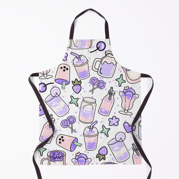 Item preview, Cute Doodled Drink Shop with Shakes, Caffee (purple) designed and sold by Dorina Larsdotter.