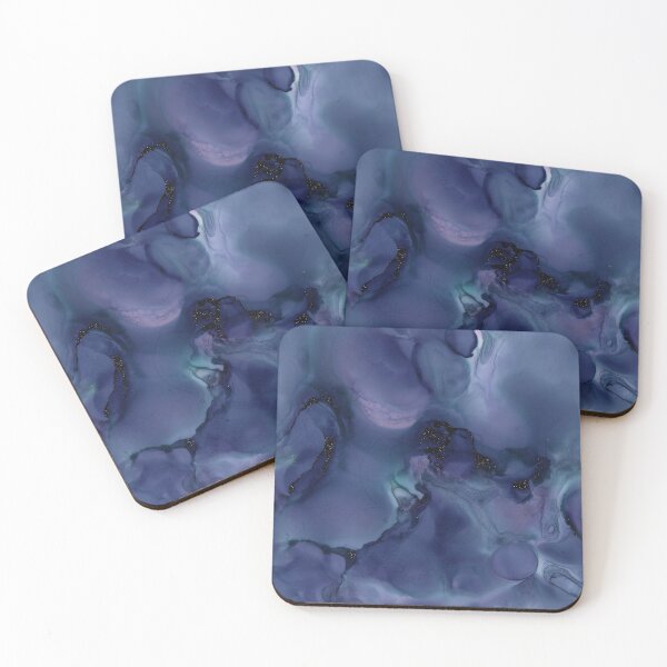 Item preview, Liquid Night Blue Ink Gem Luxury Agate Paint Marble Texture designed and sold by MysticMarble.