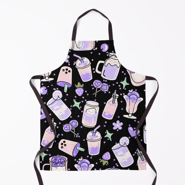 Item preview, Cute Doodled Drink Shop with Shakes, Caffee (black-purple) designed and sold by Dorina Larsdotter.
