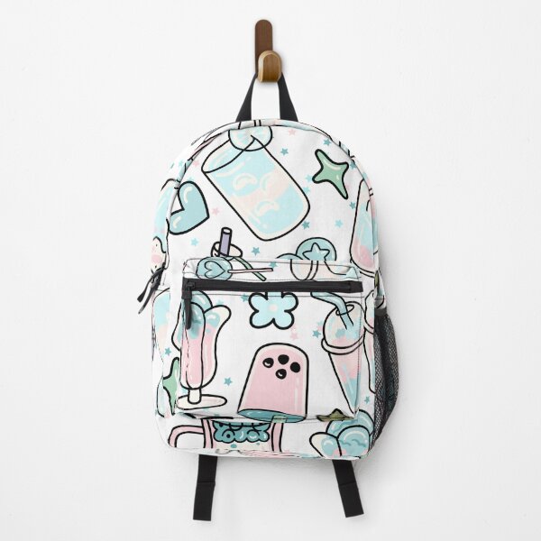 Item preview, Cute Doodled Drink Shop with Shakes, Caffee (turquoise) designed and sold by Dorina Larsdotter.