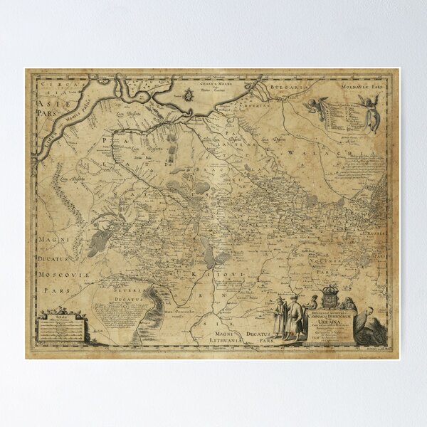 Item preview, Map of Ukraine (1648) designed and sold by allhistory.