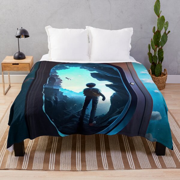 Item preview, Cool Trippy Portal with Boy Adventurer Digital Painting designed and sold by CodeAndColors.