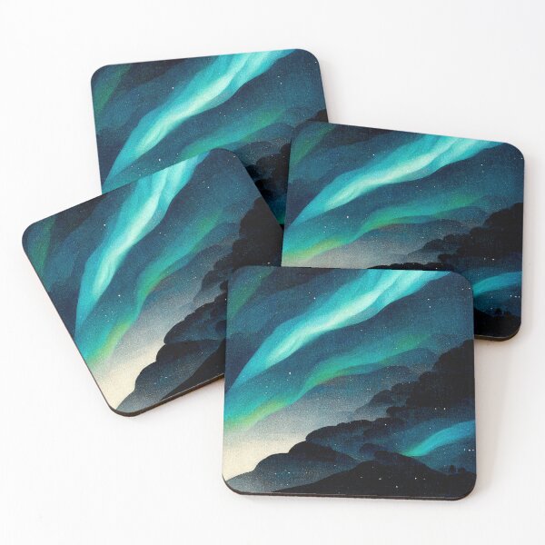 Item preview, Northern Lights Sky - AI Generated Illustration of Aurora Borealis designed and sold by pocomoto illustrations.
