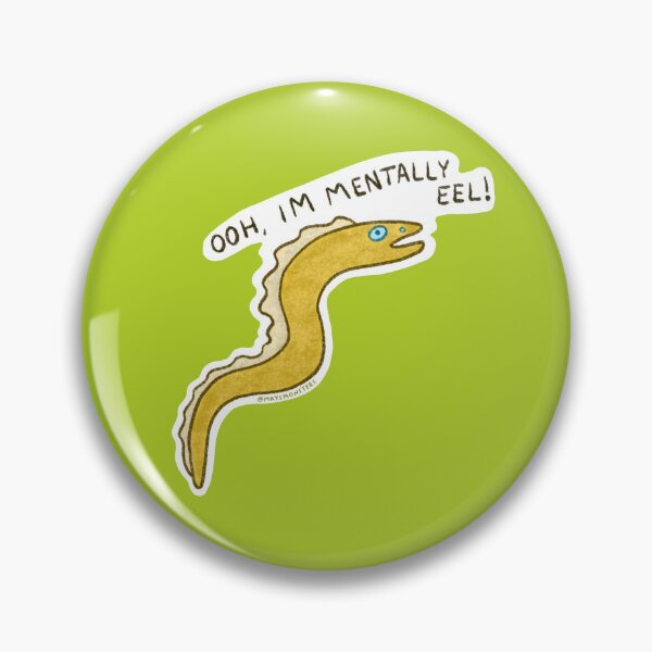 Item preview, Mentally Eel Sticker designed and sold by MaysMonsters.