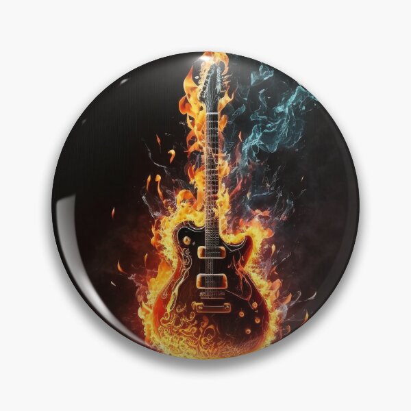 Item preview, Flaming Guitar Artwork designed and sold by GAC-YYC.