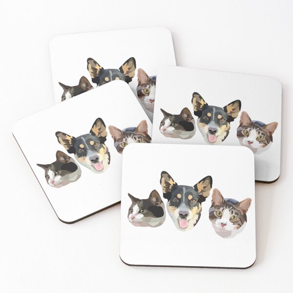 Item preview, Pet portrait trio designed and sold by carlygcreates.