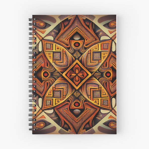Artikelvorschau, Symmetrische impressionistische afrikanische Muster digitale Malerei entworfen und verkauft von CodeAndColors.