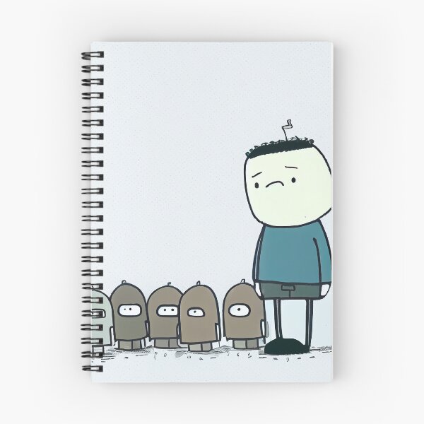 Item preview, Upset Boy Hanging Out with Little Robots Digital Painting designed and sold by CodeAndColors.