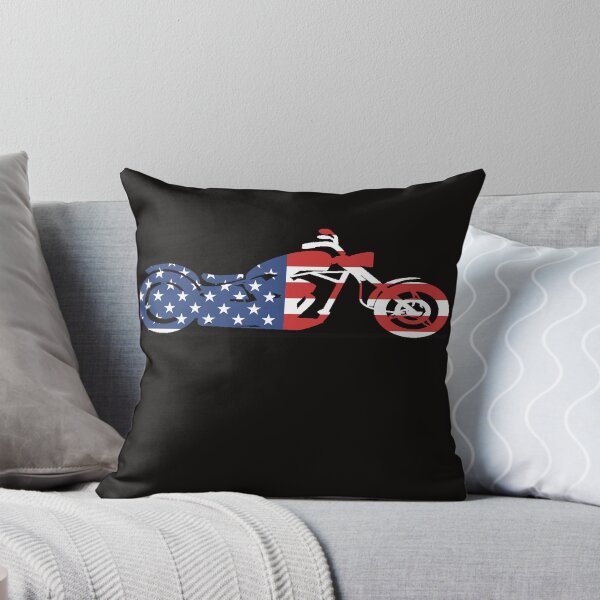 Item preview, Chopper Motorcycle With USA American Flag Gift For Biker designed and sold by Kiwi-Tienda2017.