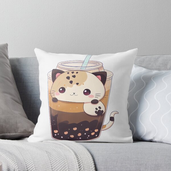 Item preview, Cat Boba Tea Bubble Tea Anime Kawaii designed and sold by PosterManiaRo.