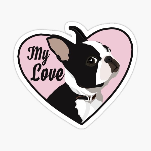 Details about / Pride Of A Boston Terrier Mom Sticker Portrait