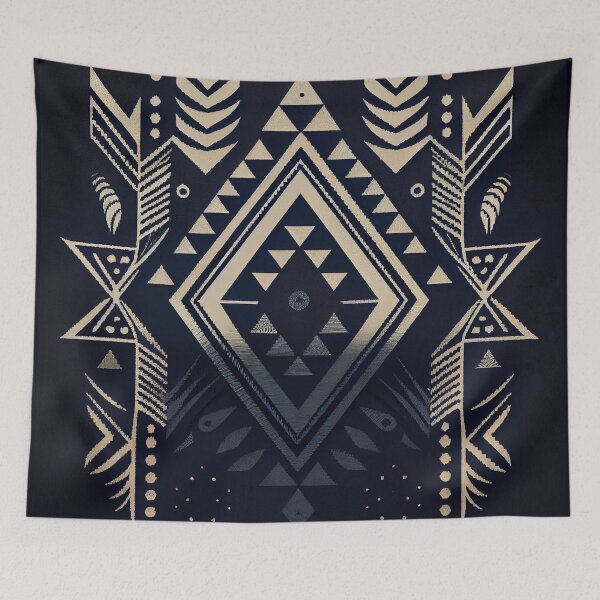 Item preview, Dark Tribal Aesthetic Stitched pattern Digital Painting designed and sold by CodeAndColors.