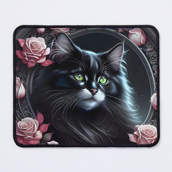 Item preview, Cat with Roses - Modern digital art designed and sold by Ai-michiart.