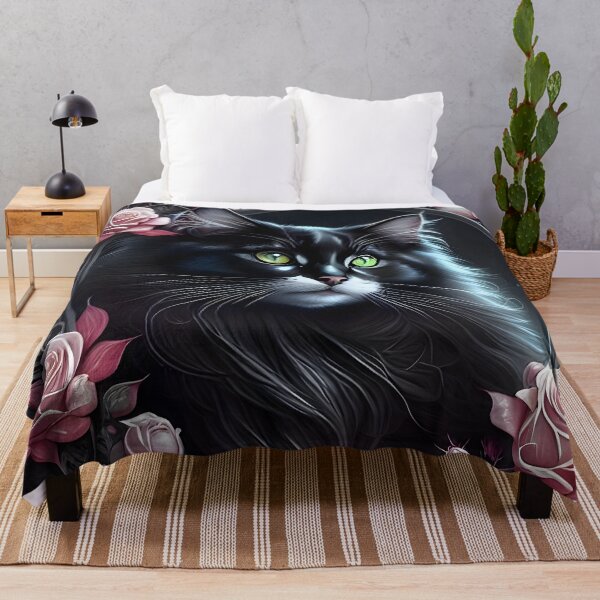 Item preview, Cat with Roses - Modern digital art designed and sold by Ai-michiart.