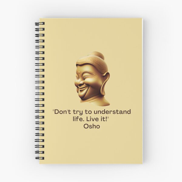 Item preview, Don't try to understand life. Live it! Osho Quote – AI generated image designed and sold by RetComly.