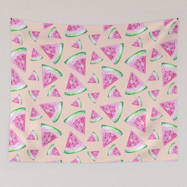 Item preview, Pink Watermelon Slices - Delightful Watercolor Pattern designed and sold by Negin Mf Designs.
