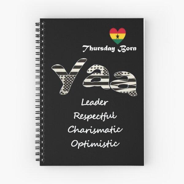 Item preview, Thursday Born Ghanaian Female Name 'Yaa' in black and white designed and sold by WhoWeAre.