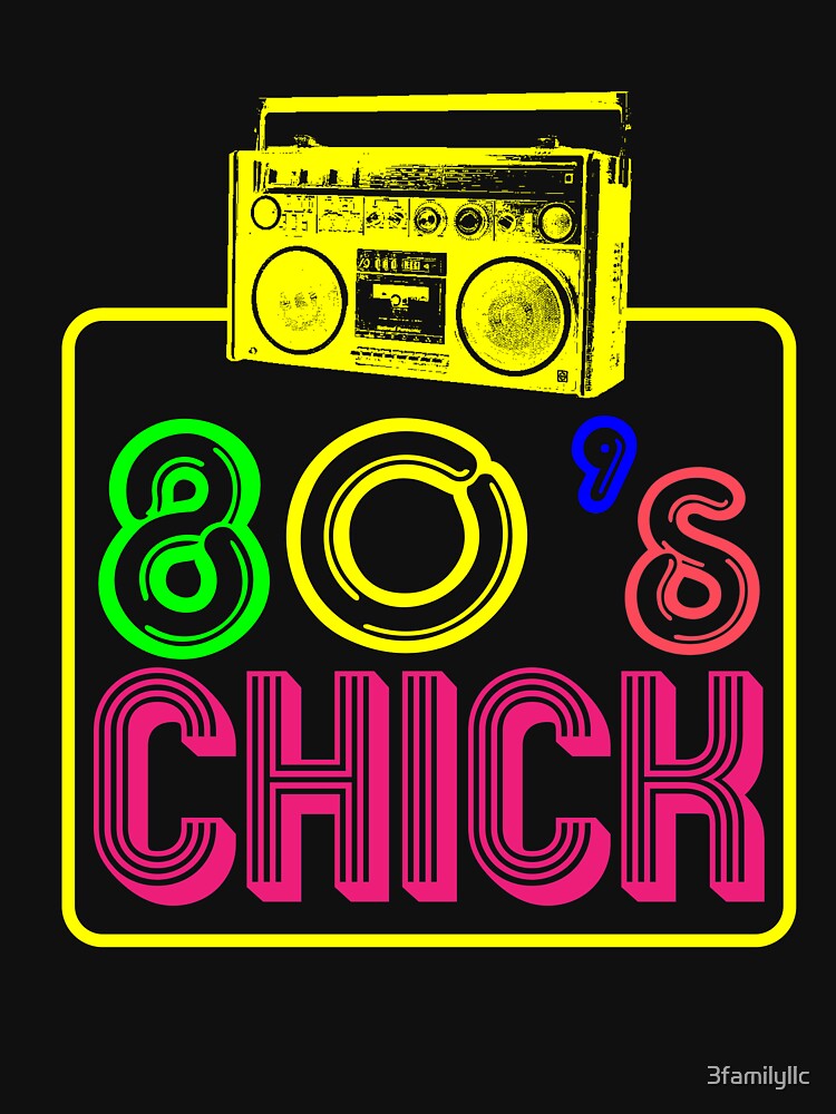 Retro 80s Neon Chick T-Shirt 80s Clothes for Women Men  Essential T-Shirt  for Sale by 3familyllc