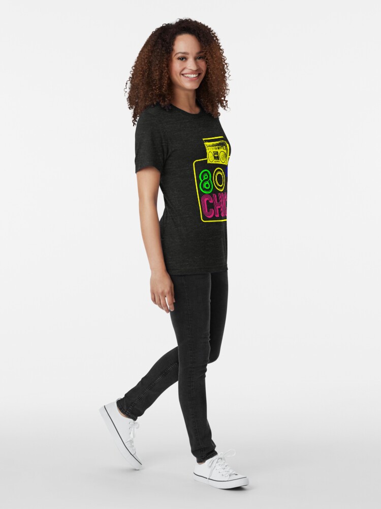 "Retro 80s Neon Chick T-Shirt 80s Clothes for Women Men " T-shirt by