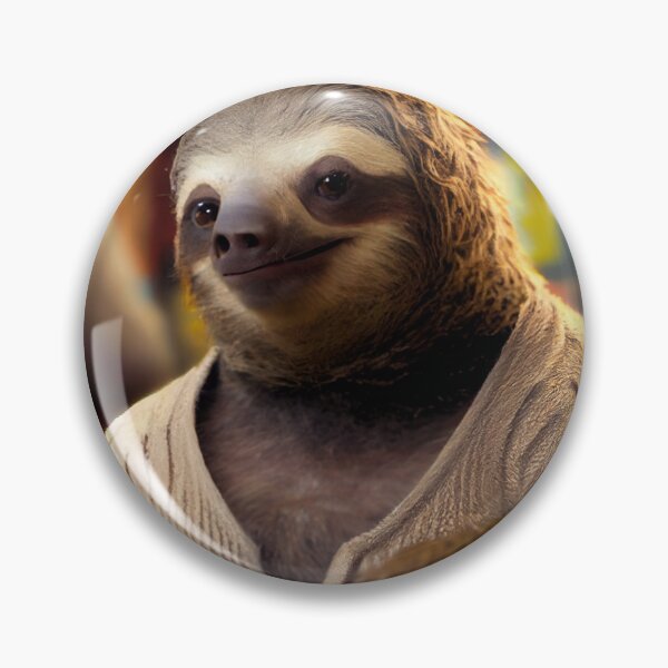 Artikelvorschau, Cute Happy Sloth Bright Portrait Digital Painting entworfen und verkauft von CodeAndColors.