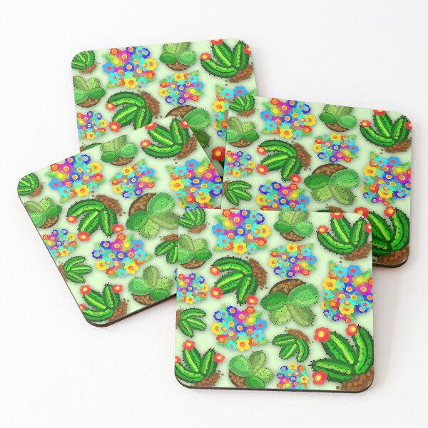 Item preview, Cactus Succulents and Flowers Colorful Doodles  designed and sold by BluedarkArt.