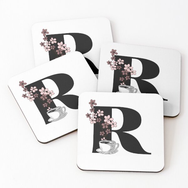 Item preview, Floral Coffee Monogram Letter R designed and sold by Lyssarien.