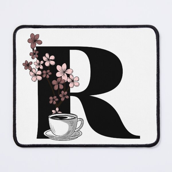 Item preview, Floral Coffee Monogram Letter R designed and sold by Lyssarien.