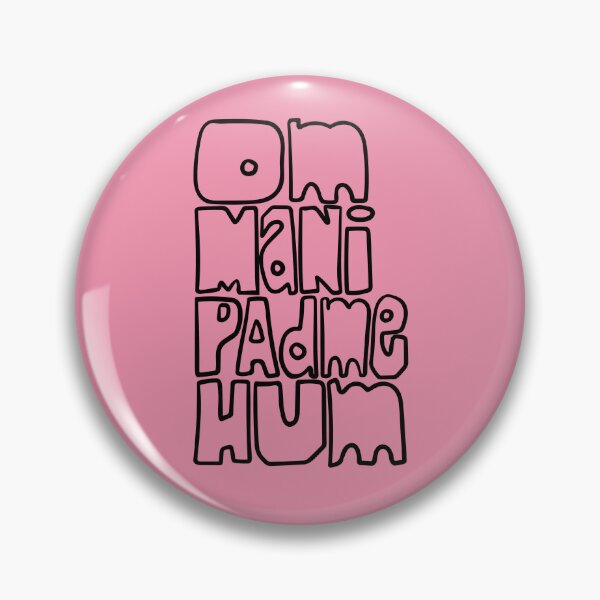 Item preview, Om Mani Padme Hum Compassion Mantra Lettering Pink designed and sold by wordznart.