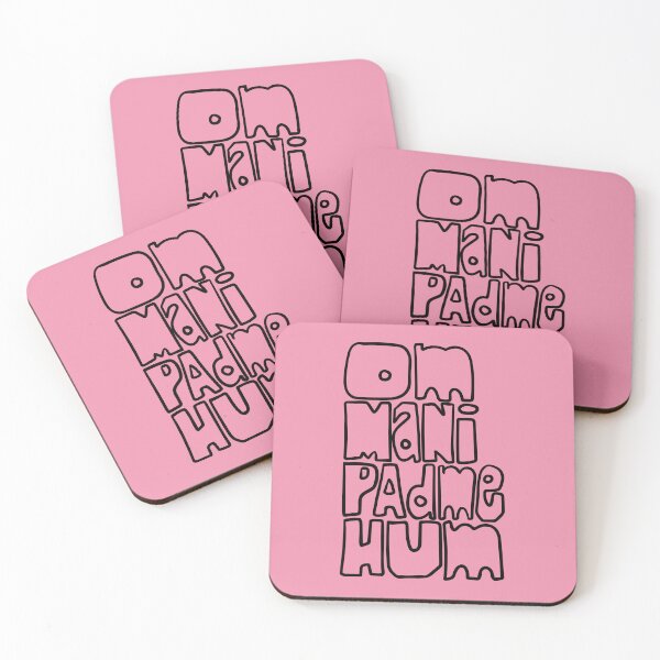 Item preview, Om Mani Padme Hum Compassion Mantra Lettering Pink designed and sold by wordznart.