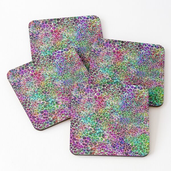 Item preview,  Rainbow colors glitter leopard print design,Animal skin background designed and sold by oyonni design.