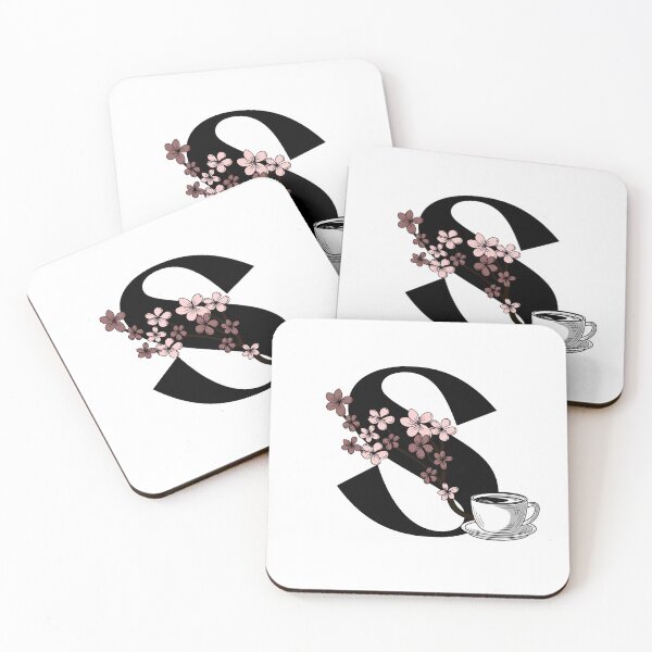 Item preview, Floral Coffee Monogram Letter S designed and sold by Lyssarien.