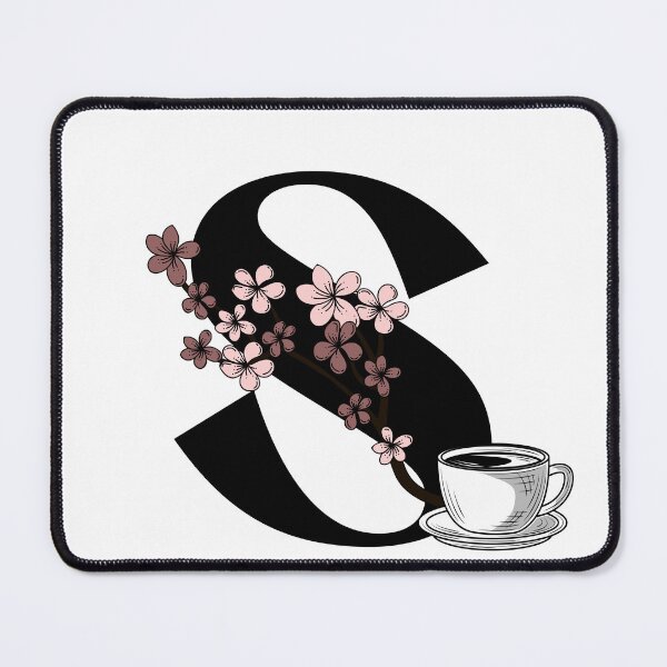 Item preview, Floral Coffee Monogram Letter S designed and sold by Lyssarien.