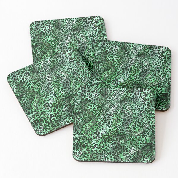 Item preview, Abstract green geometric leopard texture design,Animal skin background designed and sold by oyonni design.