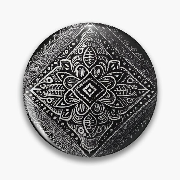 Artikelvorschau, Monochromatic Bohemian Pattern Digital Painting entworfen und verkauft von CodeAndColors.