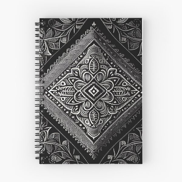 Item preview, Monochromatic Bohemian Pattern Digital Painting designed and sold by CodeAndColors.