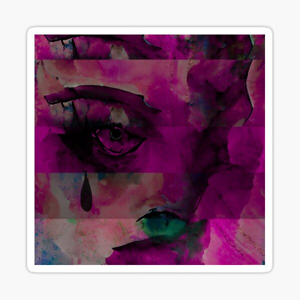 Item preview, mujer, lágrimas, rosa, grunge, arte designed and sold by AmezMemes.