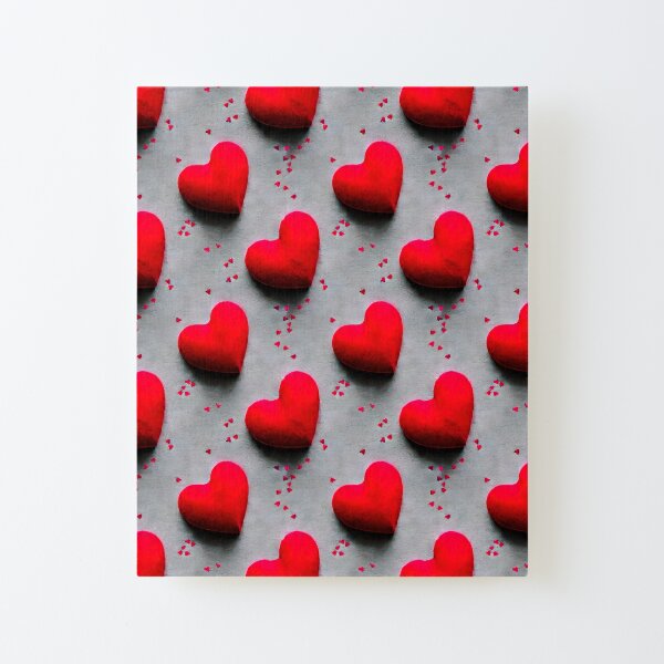 Canvas Print Cute valentines elements and words seamless pattern