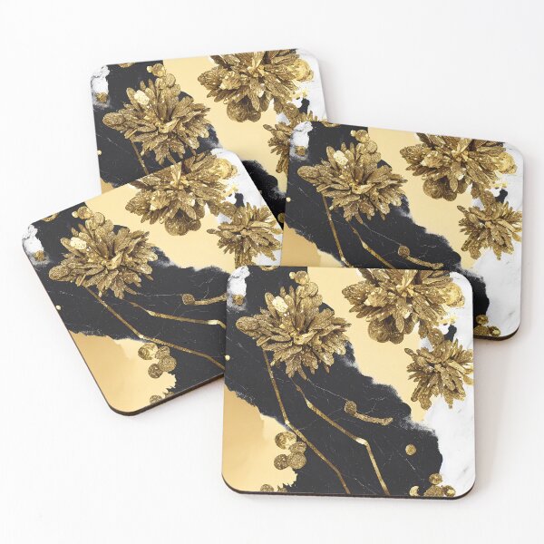Item preview, Black and Golden marble abstract luxury design No2 designed and sold by angelisart.