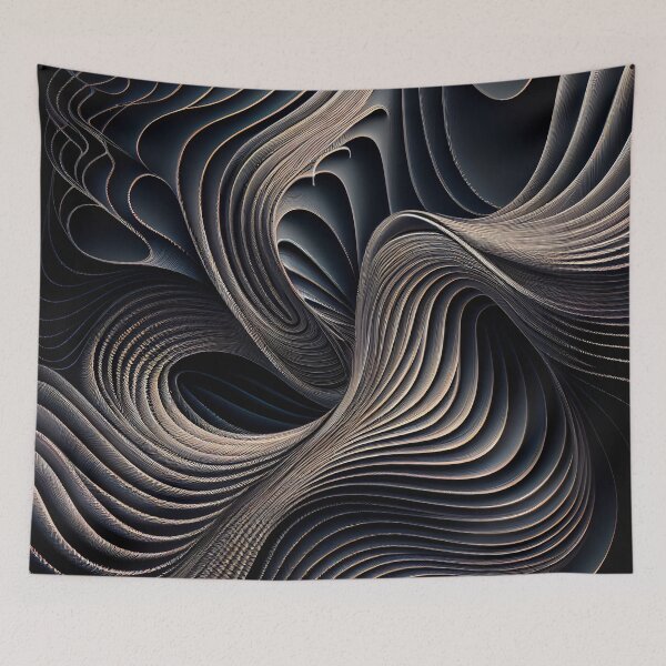 Item preview, Flowing Line Pattern Digital Painting designed and sold by CodeAndColors.