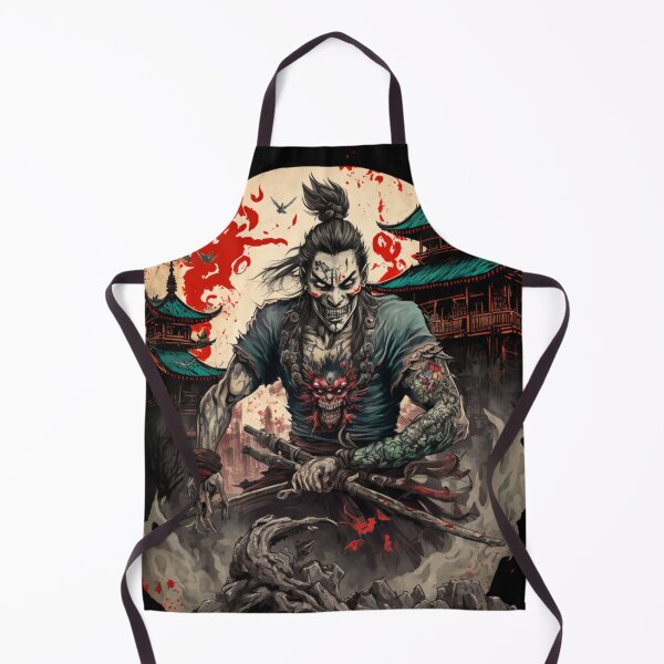 Item preview, Japanese monster in front of traditional japanese temple designed and sold by BaynoSama.