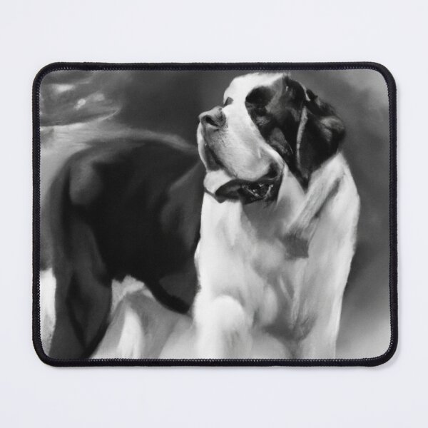 Item preview, St Bernard Black & White Painting designed and sold by Thorbo99.